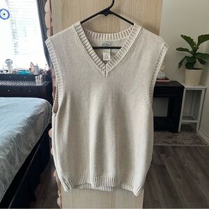 L.L.Bean Men's‎ Cream Knit Vest